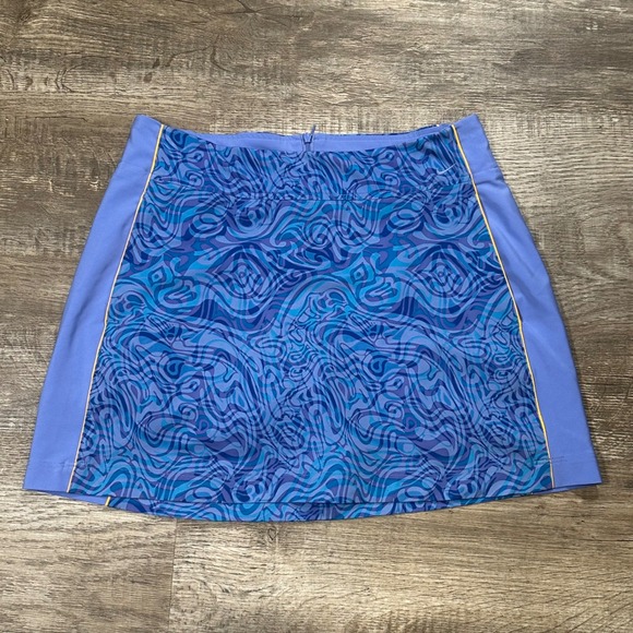 Nike Golf Pants - Nike Golf Dri-FIT Skort Blue Psychedelic Swirl Print Athletic Skirt Womens 8 M